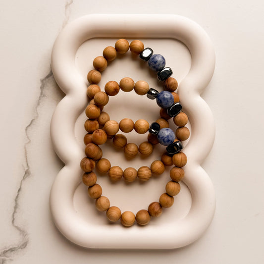 Keelchakra Armband met Sodaliet