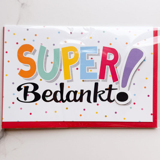 Bedankt - Kaartje met persoonlijke boodschap
