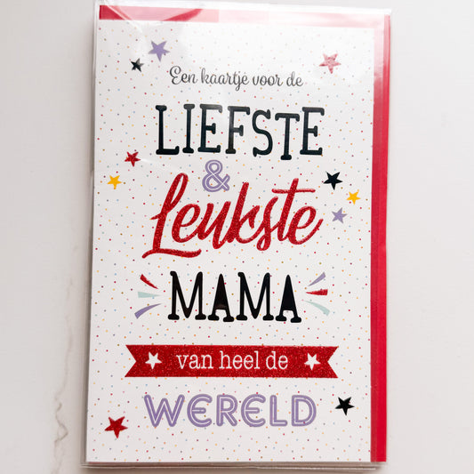 Liefste mama - Kaartje met persoonlijke boodschap