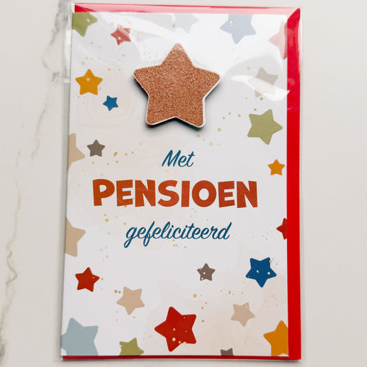 Pensioen - Kaartje met persoonlijke boodschap