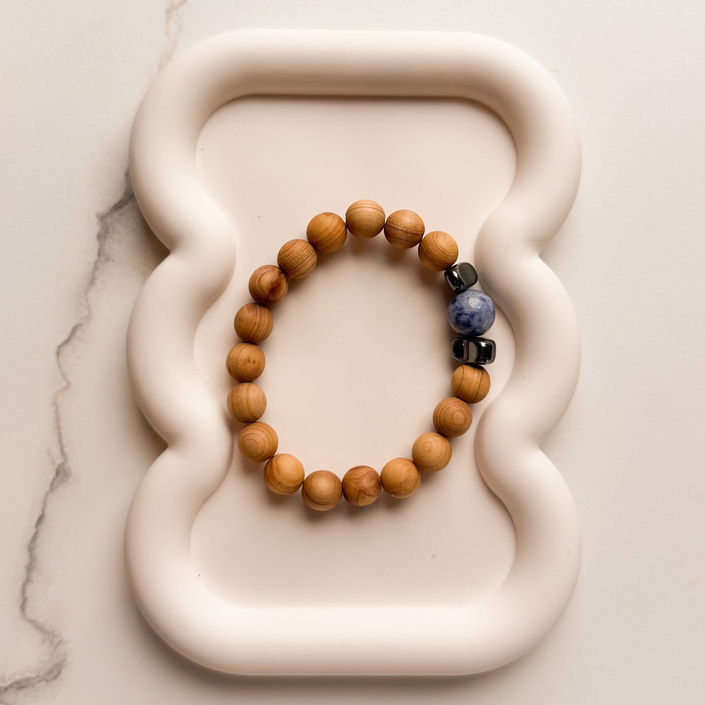 Keelchakra Armband met Sodaliet