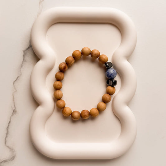 Keelchakra Armband met Sodaliet