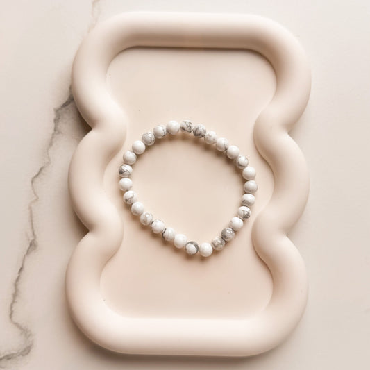 Manifestatie Armband - Witte Jaspis - Vrede
